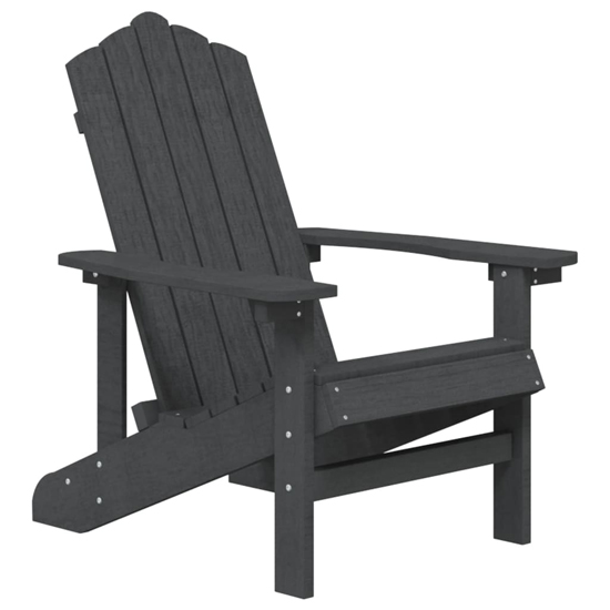 Clover HDPE Garden Seating Chair With Table In Anthracite