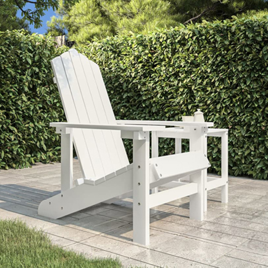 Read more about Clover hdpe garden seating chair in white