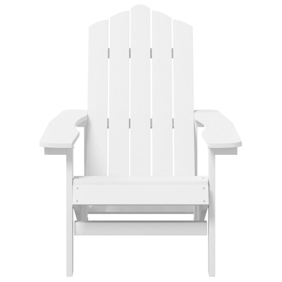 Clover White HDPE Garden Seating Chairs In Pair