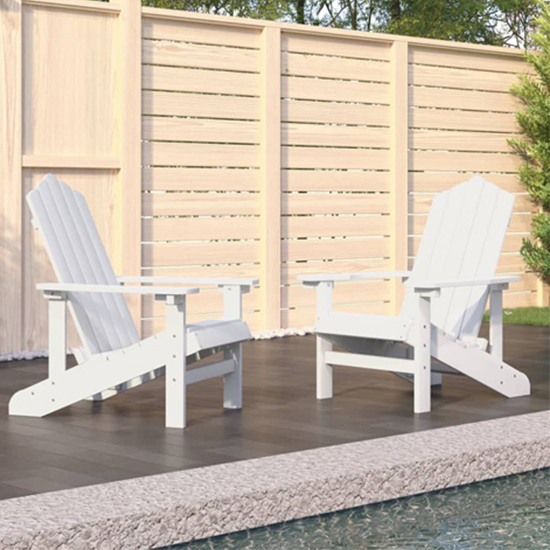 Read more about Clover white hdpe garden seating chairs in pair