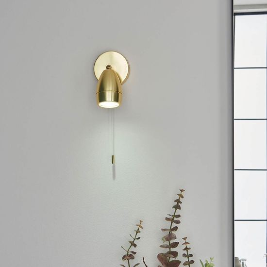 Clovis 1 Light Spotlight In Satin Brass With Glass Diffuser_3