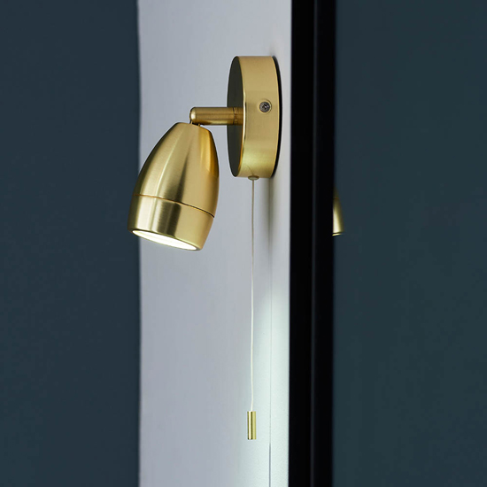 Clovis 1 Light Spotlight In Satin Brass With Glass Diffuser_5