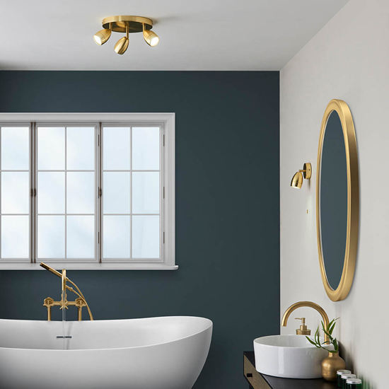 Clovis 1 Light Spotlight In Satin Brass With Glass Diffuser_6