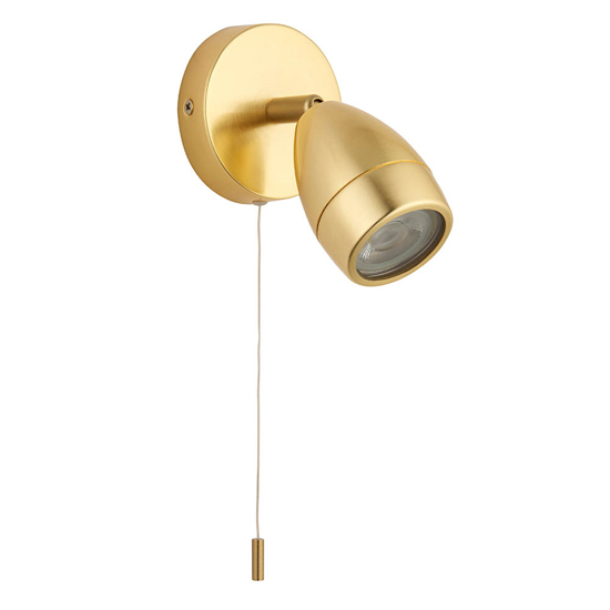 Clovis 1 Light Spotlight In Satin Brass With Glass Diffuser_8