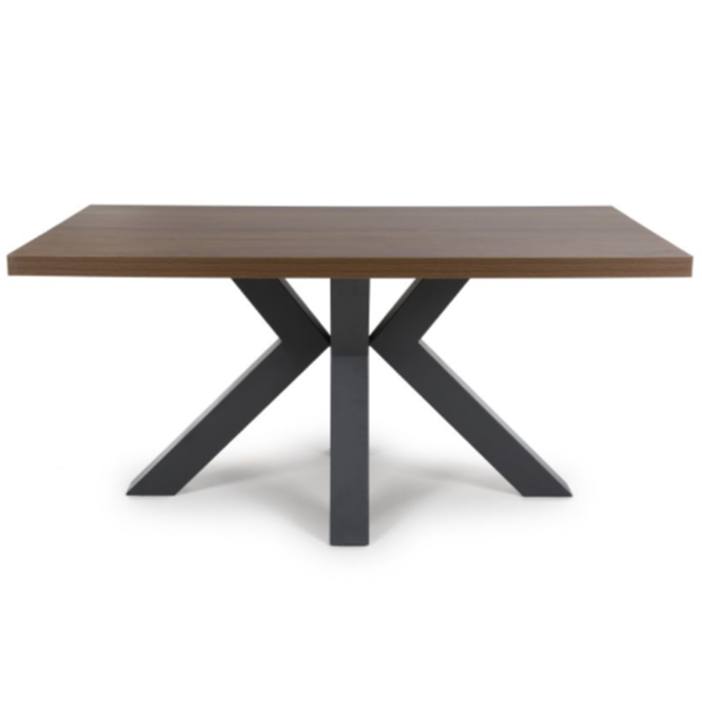 Clovis Large Wooden Rectangular Dining Table In Smoked Oak