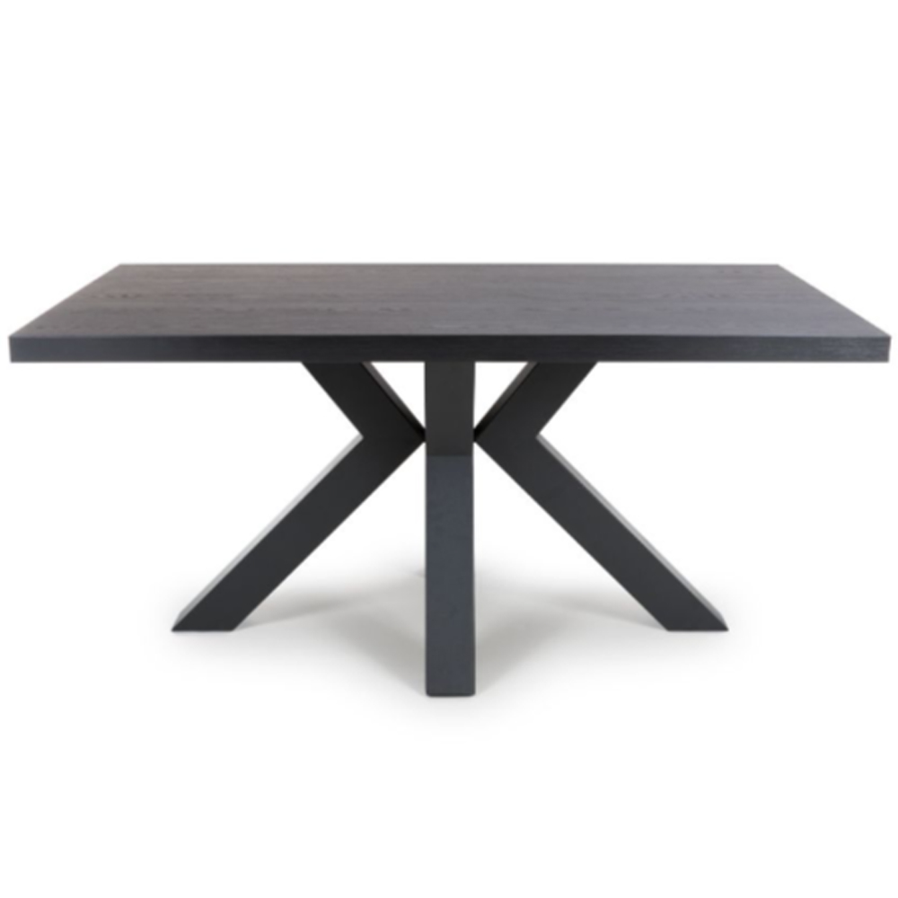 Clovis Small Wooden Rectangular Dining Table In Black