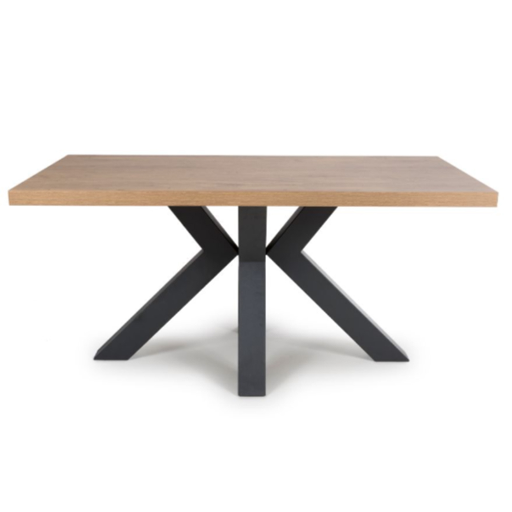 Clovis Small Wooden Rectangular Dining Table In Rustic Oak