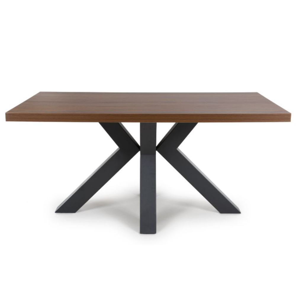 Clovis Small Wooden Rectangular Dining Table In Smoked Oak