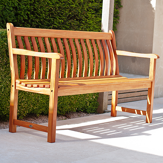 Product photograph of Clyro Outdoor Broadfield 4ft Wooden Seating Bench In Timber from Furniture in Fashion