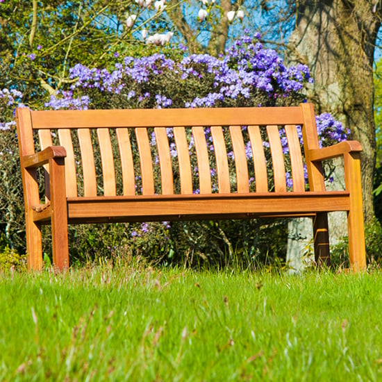 Read more about Clyro outdoor st george 4ft wooden seating bench in timber