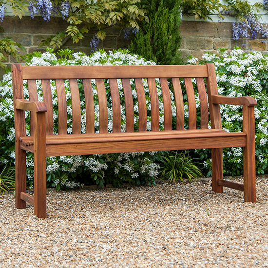 Clyro Outdoor St George 5ft Wooden Seating Bench In Timber