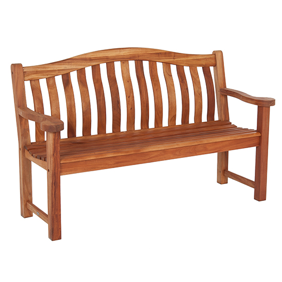 Clyro Wooden Garden Turnberry Seating Bench In Rich Brown
