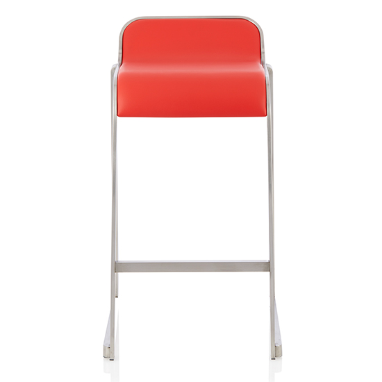 Coachella Faux Leather Counter Height Bar Stool In Red
