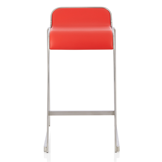 Read more about Coachella faux leather counter height bar stool in red