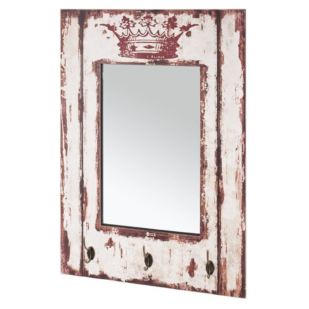 Coachella Wall Mirror With Coat Hanger In Motif And Vintage