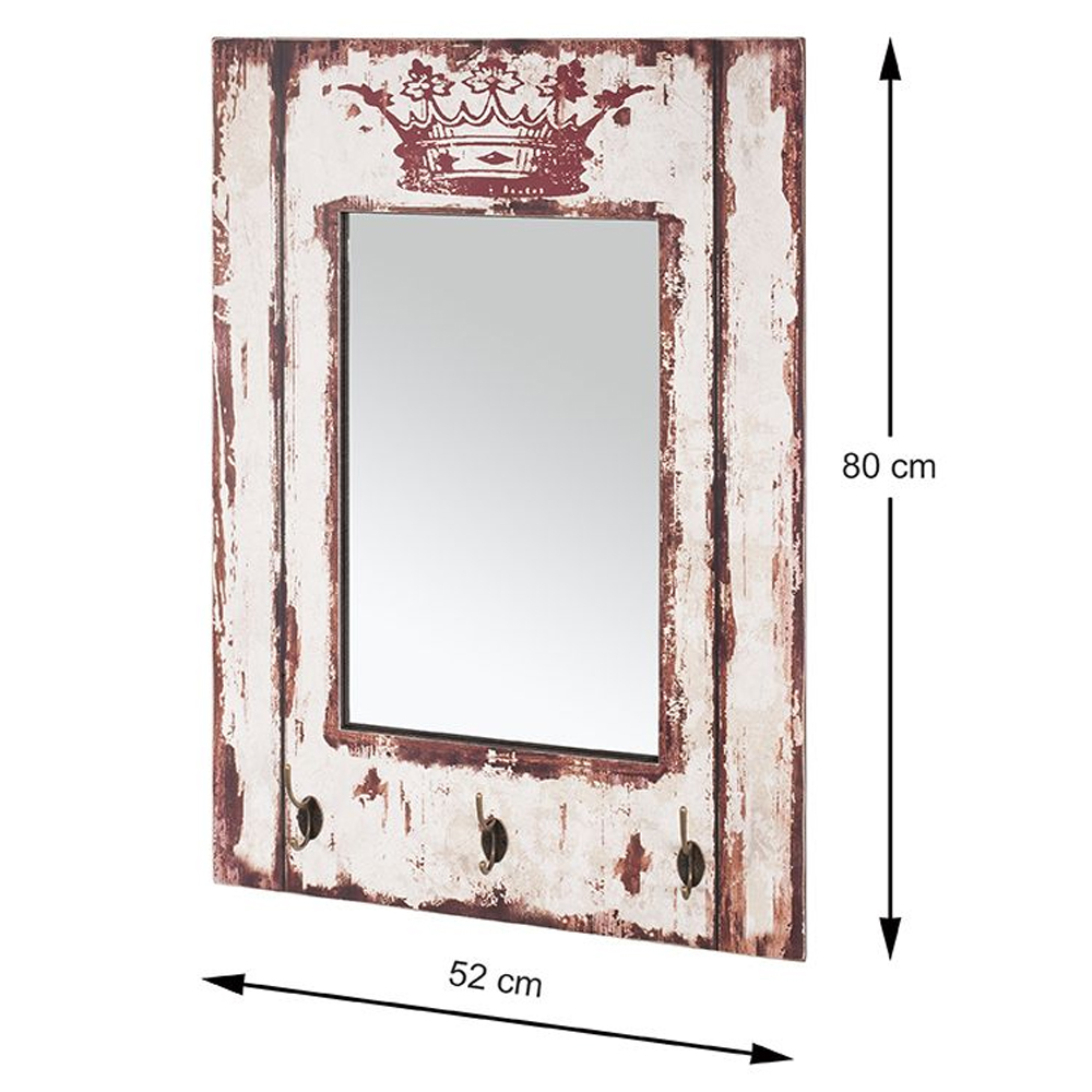 Coachella Wall Mirror With Coat Hanger In Motif And Vintage