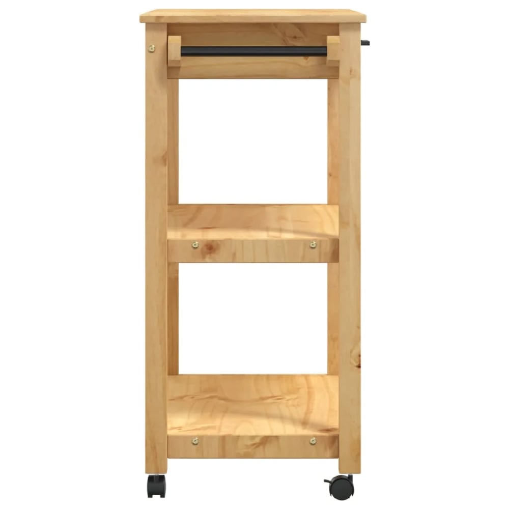 Coachella Wooden Large Kitchen Trolley With 1 Drawer In Brown
