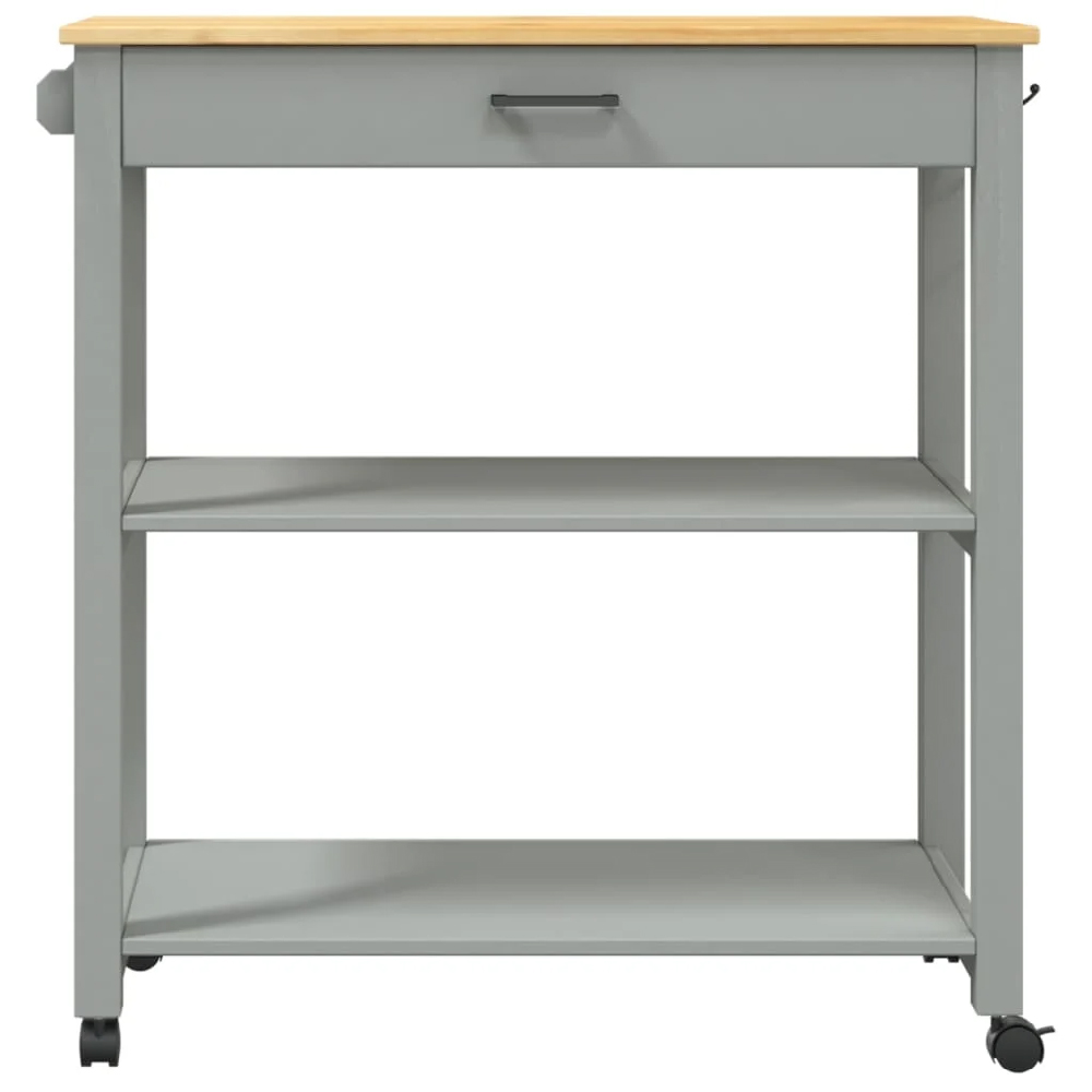 Coachella Wooden Large Kitchen Trolley With 1 Drawer In Grey Oak