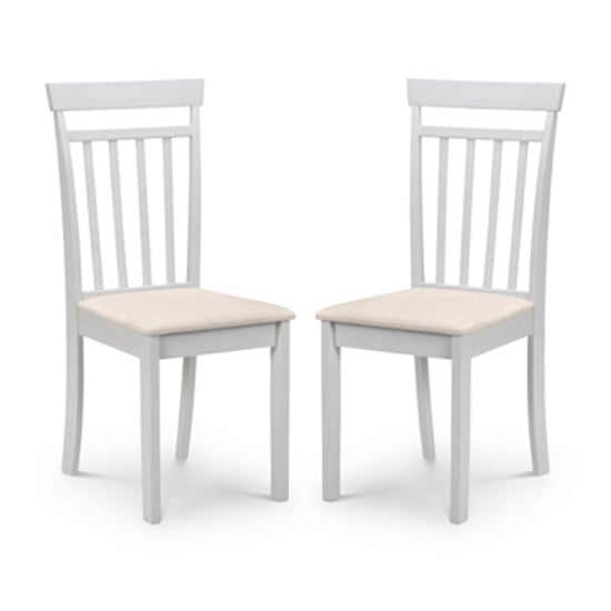 Photo of Calista pebble wooden dining chair in pair