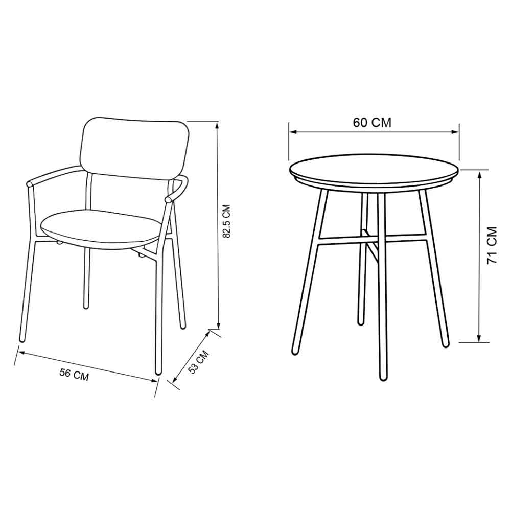 Coastal Aluminium Garden Round Bistro Set in Pistachio Green
