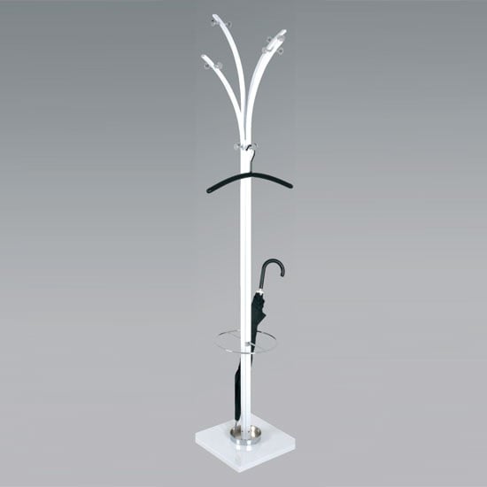 Contemporary Hat/Coat Stand In White Coated Furniture in Fashion