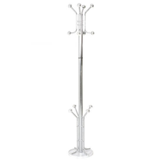 Hercules Chrome Finish Coat/Hat Stand With 8 Hooks 1872