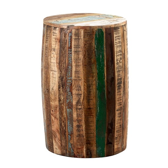 Read more about Coburg wooden drum stool in vintage oak