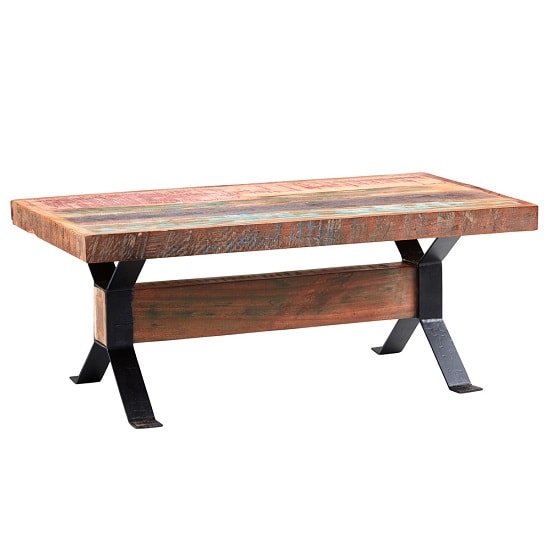 Coburg Wooden Coffee Table Rectangular In Reclaimed Wood