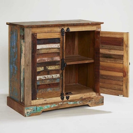 Coburg Wooden Compact Sideboard In Reclaimed Wood