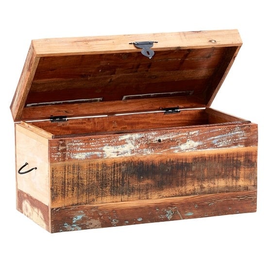 Coburg Wooden Storage Trunk In Reclaimed Wood