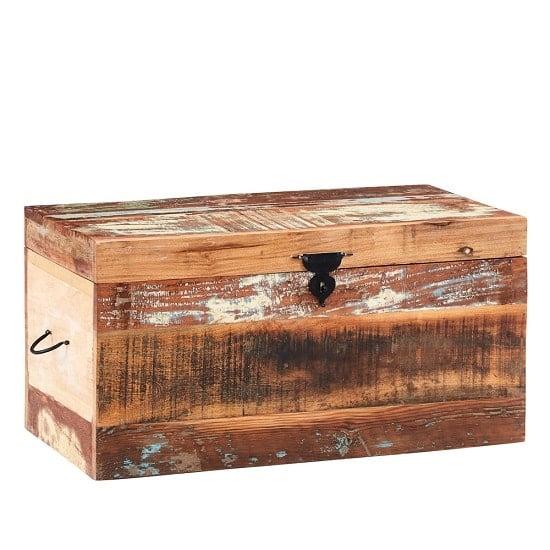 Coburg Wooden Storage Trunk In Reclaimed Wood