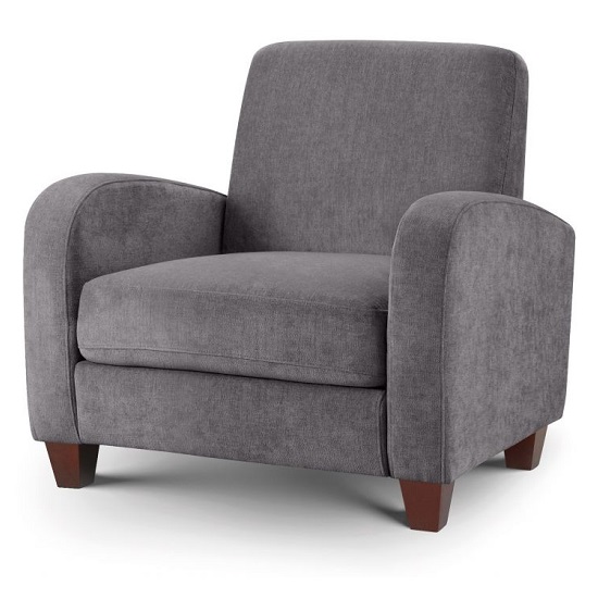 Varali ConTaiscerary Fabric Armchair In Dusk Grey Chenille