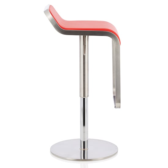 Cohasset Faux Leather Swivel Gas-Lift Bar Stool In Red_2