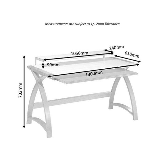 Cohen Large Curve White Glass Top Computer Desk In Grey_3