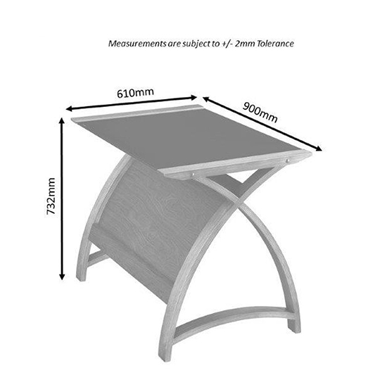Cohen Small Curve White Glass Top Laptop Desk In Grey_3