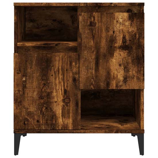 Coimbra Wooden Sideboard With 6 Doors In Smoked Oak
