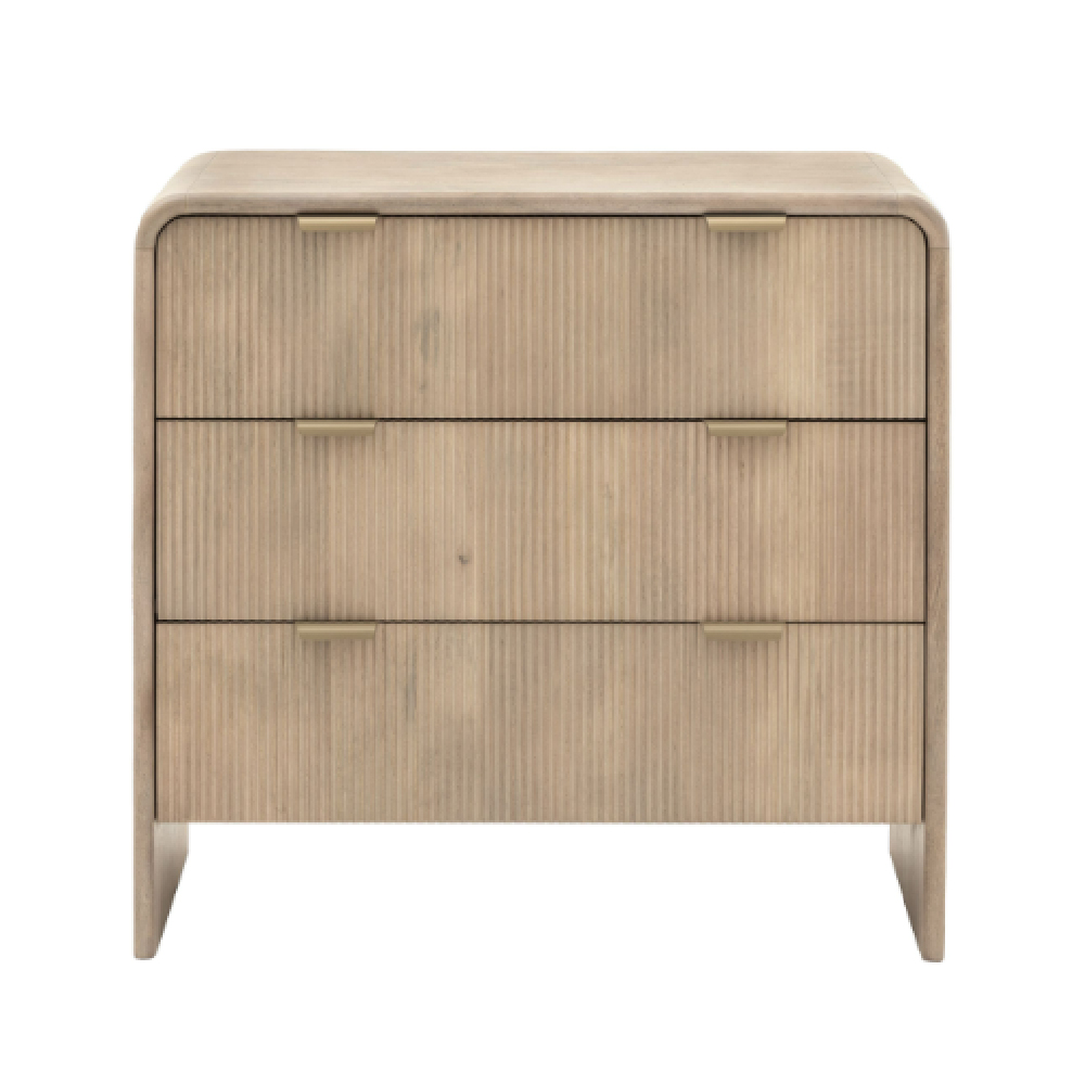 Coimbra Wooden Chest Of 3 Drawers In Natural