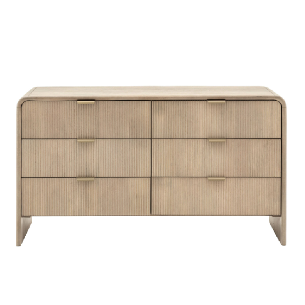 Coimbra Wooden Chest Of 6 Drawers In Natural