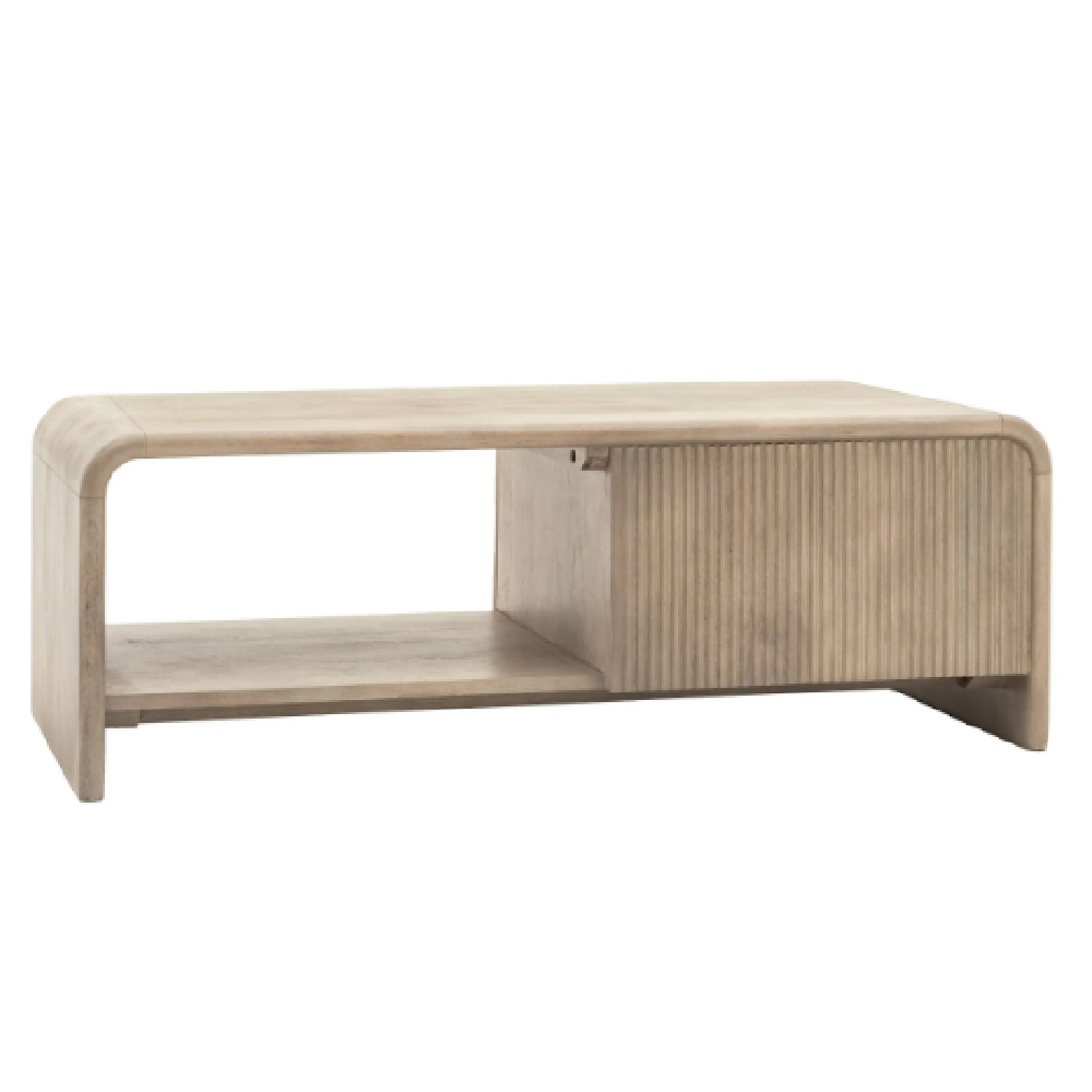 Coimbra Wooden Coffee Table With 1 Drawer In Natural