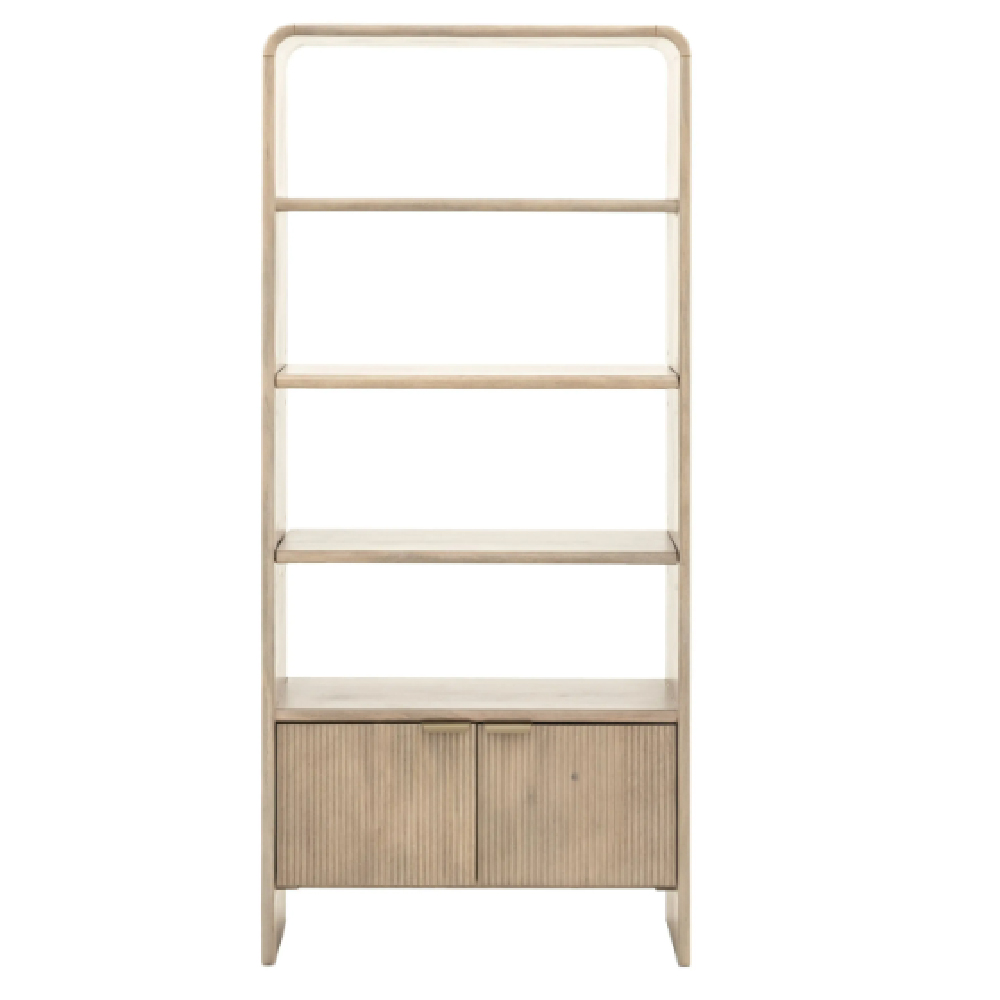Coimbra Wooden Display Cabinet With 2 Doors In Natural