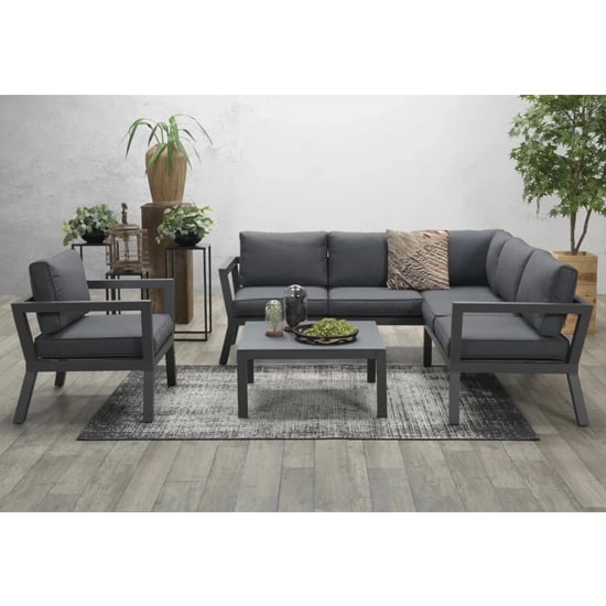 Colap Corner Sofa With Coffee Table And Armchair In Carbon Black_2