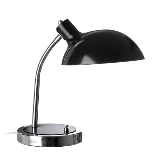 Photo of Coldin flexible metal table lamp in black and chrome