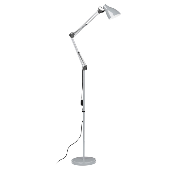 Coldin Metal Floor Lamp With Adjustable Base In Chrome