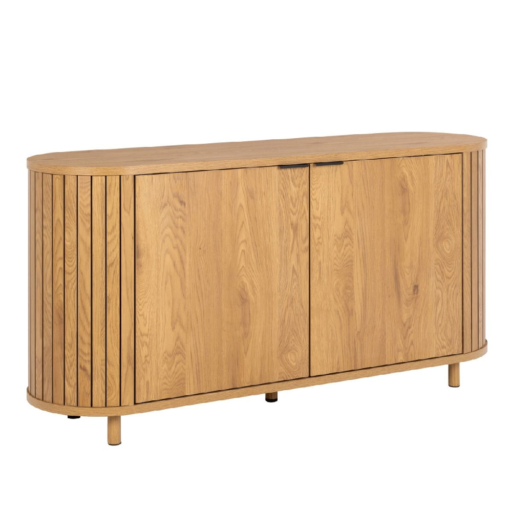 Colima Wooden Storage Cabinet With 2 Doors In Oak