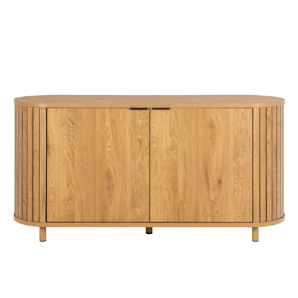 Colima Wooden Storage Cabinet With 2 Doors In Oak