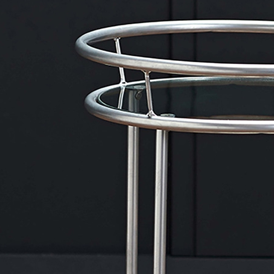 Colin Round Glass Shelves Drinks Trolley With Silver Frame_3