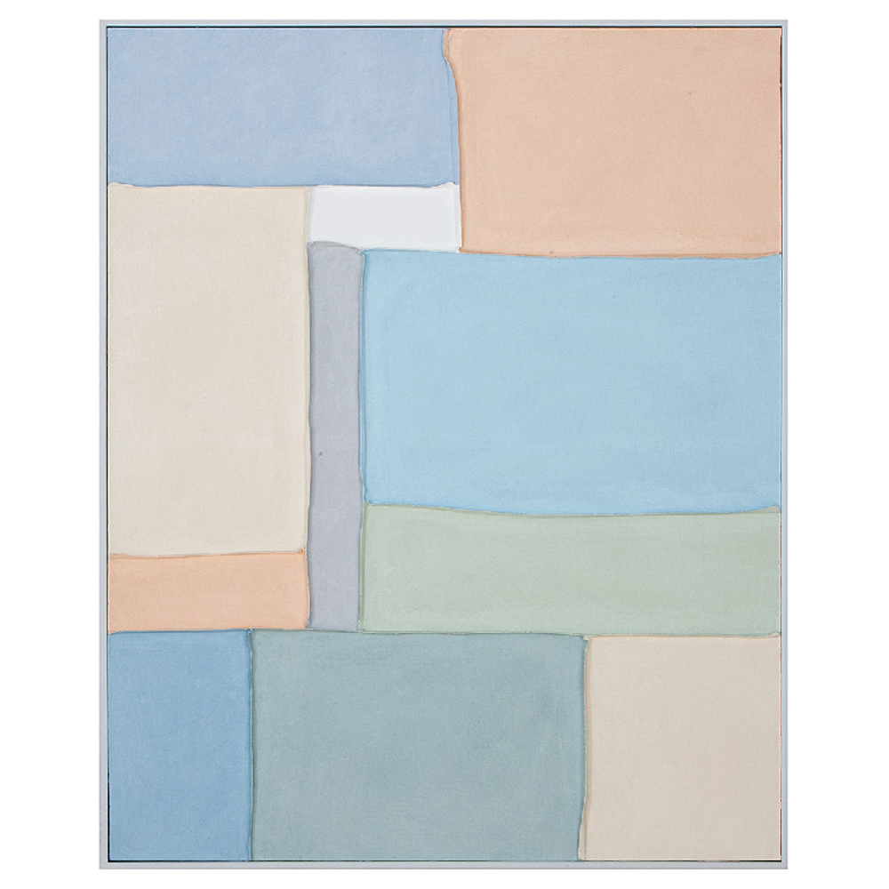 Colindale Canvas Rectangular Cubic Wall Art In Multicoloured
