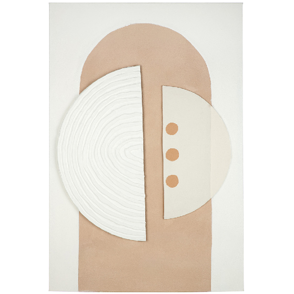 Colindale Canvas Soft Abstract LED Wall Art In Orange And Cream