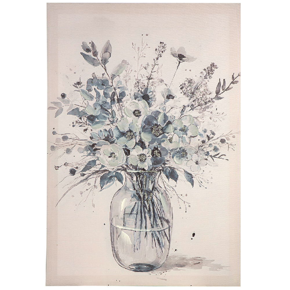 Colindale Wooden Set Of 2 Flower Vase Wall Art In Silver