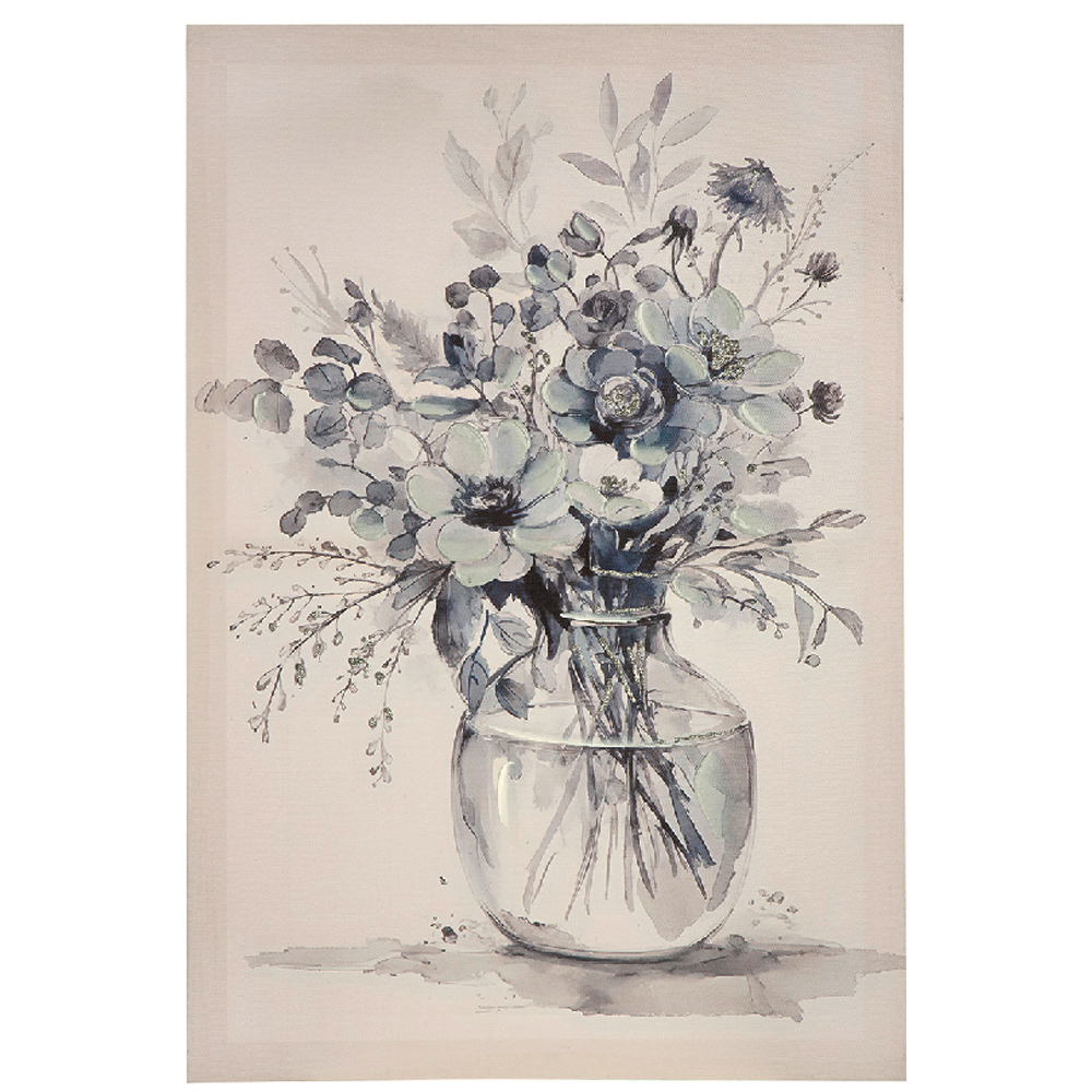 Colindale Wooden Set Of 2 Flower Vase Wall Art In Silver
